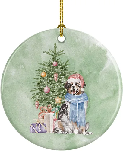 Vista 71 de Caroline's Treasures Bulldog, Bulldog inglés #2 y árbol de cerámica adorno colgante para árbol de Navidad, decoración colgante para el hogar