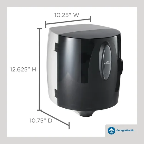 Vista 4 de GP PRO (Georgia-Pacific) - Dispensador universal de toallas de papel y limpiaparabrisas, negro, 54050, 10.25 pulgadas de ancho x 10.75 pulgadas