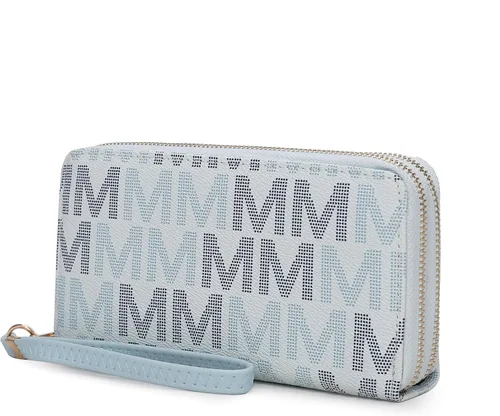 Vista 89 de MKF Collection Mia K - Cartera de pulsera para mujer, pequeña cartera de cuero vegano para tarjetas de crédito con cremallera y bolsillo