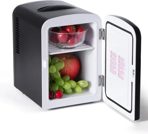 Vista 8 de Mini nevera personal estilo retro para 6 latas UB-CH1 Uber Chill por Uber Appliance negro mate (Blackout Matte Black)