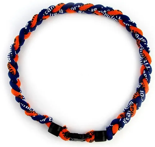Vista 24 de MapofBeauty Dos colores moda tres trenzado cuerda Tornado collar