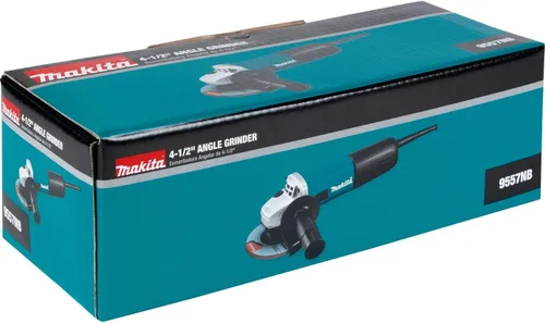 Vista 4 de Makita 9557NB Amoladora angular de 4-1/2 pulgadas, con interruptor AC/DC, Azul verdoso