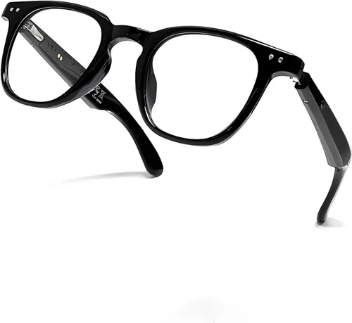 Vista 2 de Gafas Inteligentes Bluetooth, Gafas de Sol con Protección UV y Luz Azul, Traducción AI en Tiempo Real con 140 Idiomas, Control Táctil, Música y Negro