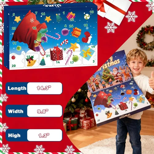 Vista 5 de Kit de slime de Navidad – Slime de Navidad antiadherente, suave, elástico, regalos de fiesta de slime para niños, perfecto para rellenos