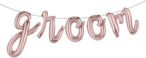 Vista 5 de Cartel de globos multicolor de 16 pulgadas para decoración de fiesta de boda (negro galón)