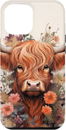 Vista 26 de Highland Cow Flowers Case for iPhone 17