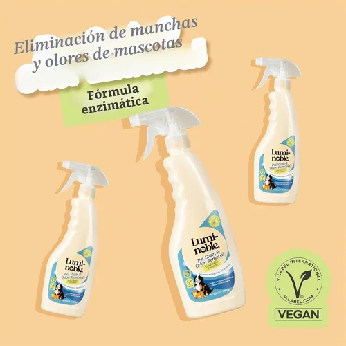 Vista 4 de Spray removedor de manchas y olores para mascotas, limpiador enzimático