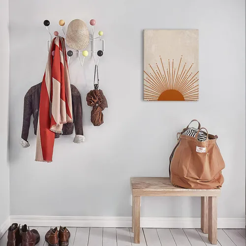 Vista 3 de PHAMTE Lienzo enmarcado bohemio rústico con puesta de sol y puesta de sol naranja para el hogar, baño, habitación de niñas, cocina, oficina
