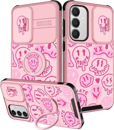 Vista 13 de Funda 2 en 1 para Samsung Galaxy S23 Ultra Flamingo para mujeres y niñas, diseño femenino de flamencos con cubierta deslizante para cámara y soporte