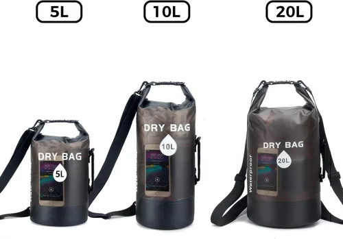 Vista 6 de Mochila impermeable para kayak y surf de remo, almacenamiento en seco ligero con funda para teléfono para natación, navegación, playa, accesorios