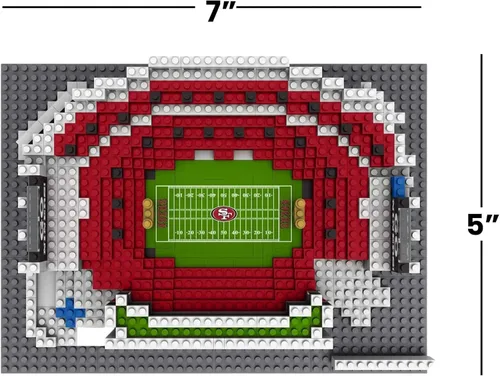 Vista 7 de FOCO NFL Bloques de construcción unisex para adultos 3D Mini BRXLZ con forma de estadio del equipo de la NFL
