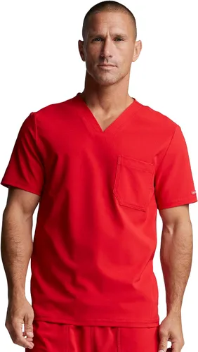 Vista 6 de Cherokee Camiseta quirúrgica con cuello en V para hombre ciel