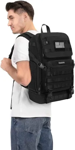 Vista 7 de MOSISO Mochila táctica de 23L con enfriador aislado en la parte inferior, mochila militar de 3 días, mochila militar de 3 días, mochila militar