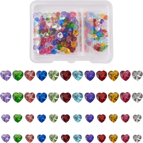Vista 10 de Beadthoven - Mini cabujones de piedra de circonita cúbica con facetas puntiagudas y facetadas, cuentas de diamantes de circonita cúbica para hacer