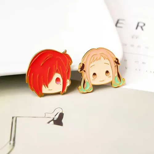 Vista 9 de Hanako-kun Broche Anime Aseo Hanako kun Yashiro Nene Coaplay Pins Jewerly, Acero aleado, No es una piedra preciosa