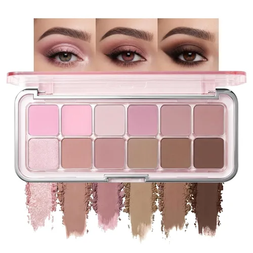 Vista 26 de Erinde Paleta de maquillaje de sombra de ojos de 9 colores con purpurina y lavanda brillante y mate, violeta, malva, púrpura oscura, plateado
