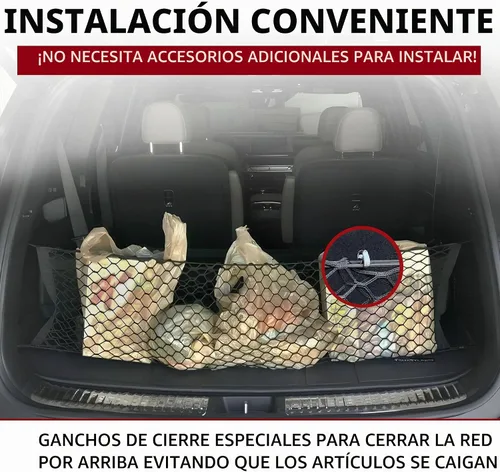 Vista 3 de Red de carga elástica para maletero estilo sobre para Hyundai Palisade 2020-2025 – Organizadores de maletero premium y almacenamiento – Red