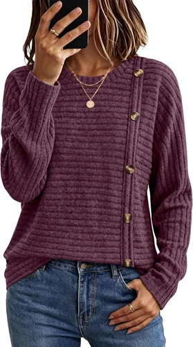 Vista 10 de WIHOLL Suéteres de otoño para mujer, trajes de profesor, camisas de manga Verde