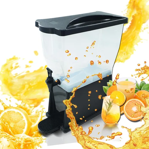 Vista 2 de CLIVIA Dispensador de bebidas de 3 galones, dispensador comercial de bebidas heladas para fiestas, dispensador de jugo de 11 L con tapa de espiga