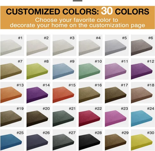 Vista 2 de Cojín de banco de tamaño personalizado, 30 colores, para asiento de ventana de bahía, espuma gruesa de tapicería de 1.18, 1.97 y 3.15 pulgadas