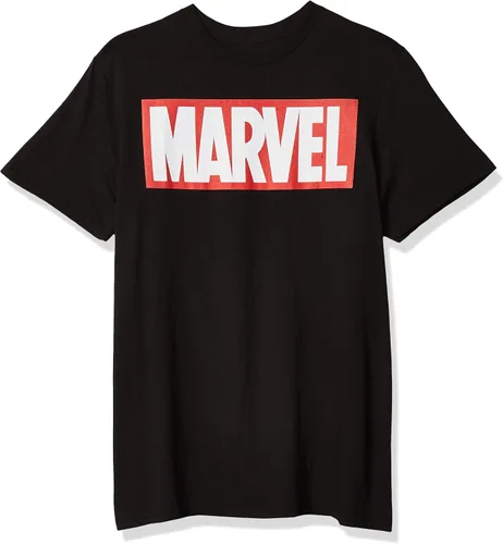 Vista 6 de Marvel Camiseta con logotipo clásico simple de cómics para hombre