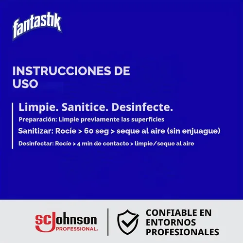 Vista 9 de SC Johnson Professional Fantastik - Desinfectante desinfectante sin