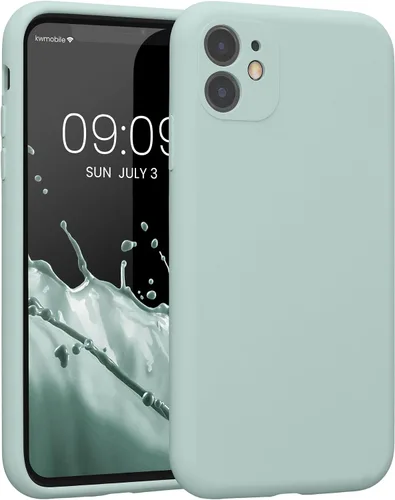Vista 9 de kwmobile Funda compatible con Apple iPhone 11 - Funda delgada de silicona TPU - Acabado suave al tacto - Azul báltico
