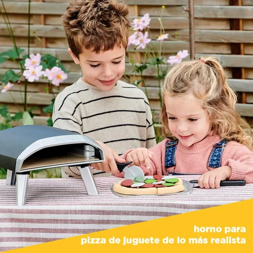 Vista 5 de Casdon Ooni Koda - Horno de pizza y estación de cobertura Horno de pizza de juguete para niños mayores de 3 años ¡Cuenta con luz real con efecto