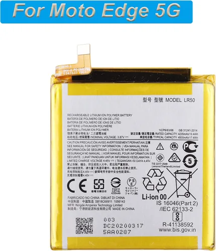 Vista 2 de Batería de repuesto LR50 compatible con Moto Edge 5G con herramientas