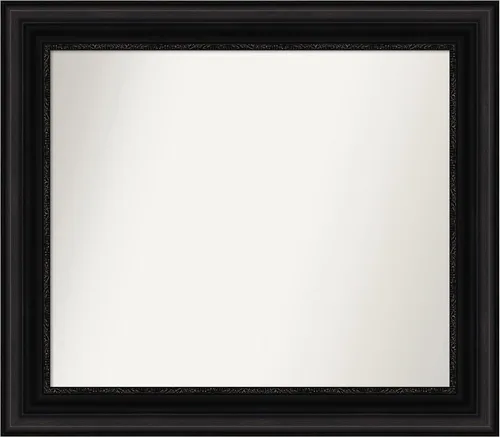 Vista 540 de Amanti Art Espejo personalizado, espejo de baño negro puente, espejo de pared o espejo de tocador de baño sobre el fregadero (26 x 26 pulgadas)