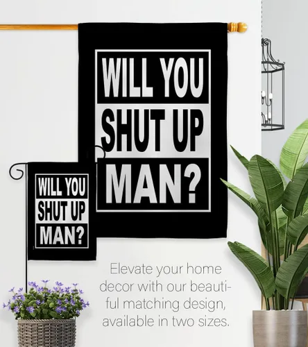 Vista 8 de Will You Shut Up Garden House Flag - Set Patriotic Vote President Democrat Republican Tea Party United State American Election - Decoration Banner