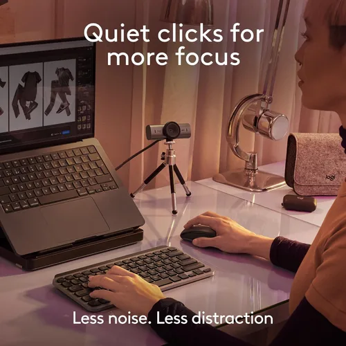 Vista 4 de Logitech MX Anywhere 3S para Mac, mouse Bluetooth inalámbrico compacto, seguimiento de 8K DPI en cualquier superficie, clics silenciosos, USB C