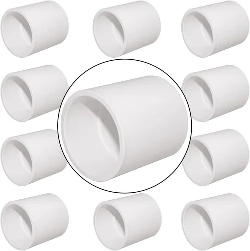 Vista 2 de Adaptador de conector de acoplamiento de tubería de PVC de 1 pulgada, 10 Uds., enchufe x zócalo, horario 40 color blanco