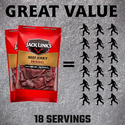Vista 8 de Jack Link's Carne seca original, 9 onzas (paquete de 2) + palitos de ternera, original, 0.92 onzas (20 unidades) - Gran aperitivo para el día a día