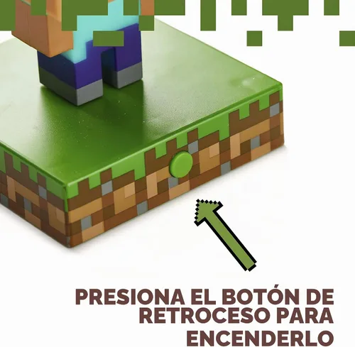 Vista 3 de Paladone Figura coleccionable de Minecraft Steve Icon Light Decoración de dormitorio de Minecraft con licencia