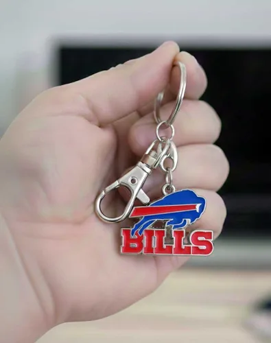 Vista 2 de aminco NFL unisex-adult Nfl Heavyweight Logo Keychain Azul