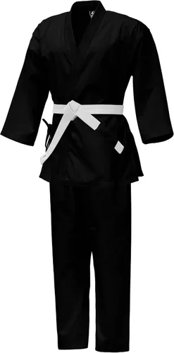 Vista 3 de Ultimate - Uniforme de karate de peso medio para niños y adultos, unisex, juego completo con cinturón blanco gratis