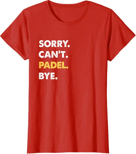 Vista 78 de Sorry Can't Padel Bye Funny Camiseta de Padel, Negro