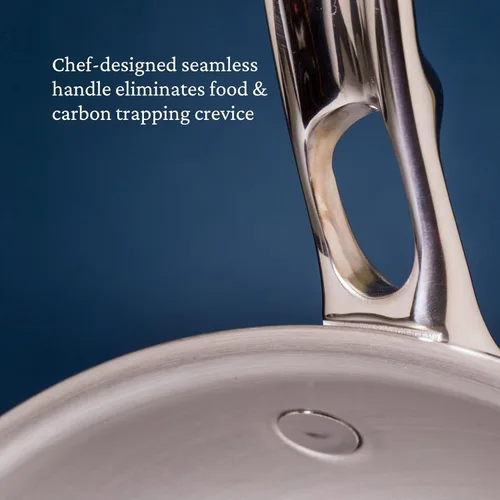 Vista 5 de Thomas Keller Insignia by Hestan - Calentador de mantequilla de acero inoxidable de 0.75 cuartos de galón, compatible con placa de inducción