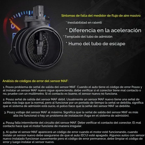 Vista 9 de FAERSI Sensor de flujo de aire masivo 0280217515 Reemplazo para Mercedes C240 /C280/C320/E320/CLK320, 1998-2000 C280 2.8L, 2004-2005 C320 3.2L
