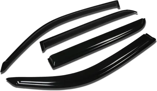 Vista 27 de Auto Dynasty 4 viseras adhesivas para ventana compatibles con Avalon de 4 puertas 2000 2001 2002 2003 2004 2000-2004, deflector protector de lluvia