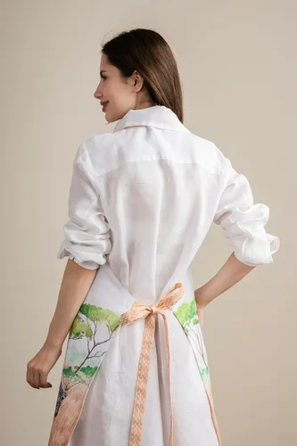 Vista 793 de Maison d' Hermine Delantales para mujer con bolsillo, 100% algodón (27.50 x 31.50 pulgadas)