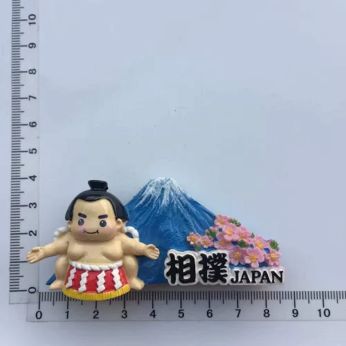 Vista 5 de Mount Fuji Sumo Japón imán 3D resina nevera imán recuerdo viaje ciudad colección