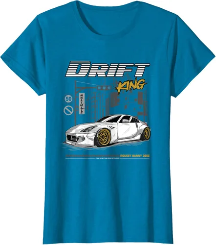 Vista 64 de Z34 370 Fairlady Z - Camiseta gráfica de cuerpo ancho, Negro, S