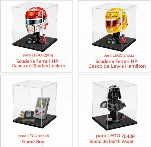 Vista 3 de Vitrina de acrílico transparente para casco Lego 43014 43022 Scuderia