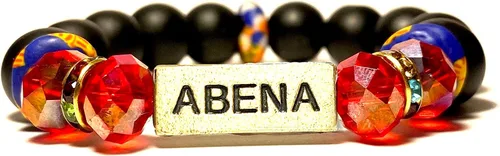 Vista 17 de Pulseras africanas tradicionales con nombre nacido en el día para mujeres de Ghana, materiales naturales, ajuste cómodo y holgado
