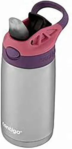 Vista 8 de Contigo Autospout - Botella de agua con popote y pajita, 384.81 ml, Azalea/Pansy