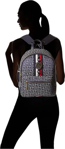 Vista 6 de Tommy Hilfiger Jaden Plus - Mochila para mujer, Azul marinoBlanco, Tamaño único