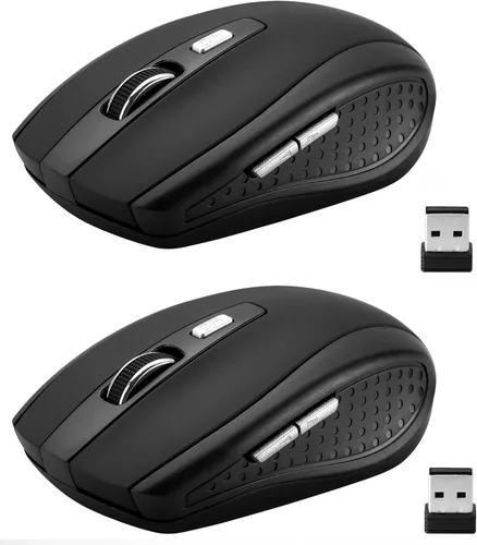 Vista 9 de Guiheng - Mouse inalámbrico, 2.4 GHz, mouse inalámbrico para computadora, 1200 DPI, 6 botones con receptor nano para laptop, PC, Chromebook
