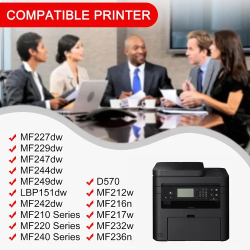 Vista 2 de Paquete de 2 cartuchos de tóner negro 137 Cartucho de tóner negro de alto rendimiento 137 de repuesto para impresora Canon MF212w MF216n MF217w